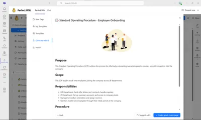 💫 Generate a page with the help of AI Generator