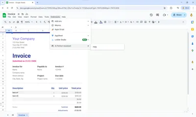 🔧 How to install AI Perfect Assistant Add-In to Google Sheets