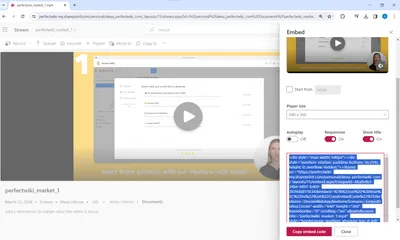 📽️ How to Embed Microsoft Stream video