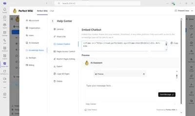 Can I create the chatbot button in my own website?