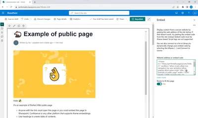 📩 How to embed Perfect Wiki page to SharePoint?