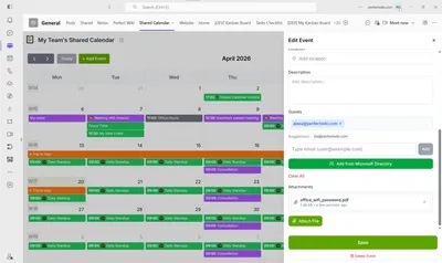 🗃️ How to Attach Files to the Calendar Event?