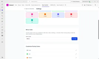 How to Mirror a Checklist?