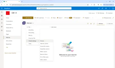 How to Create an FAQ Page in SharePoint with a List Option