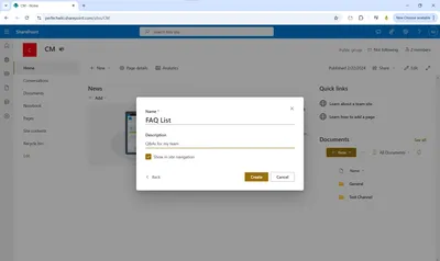 How to Create an FAQ Page in SharePoint with a List Option