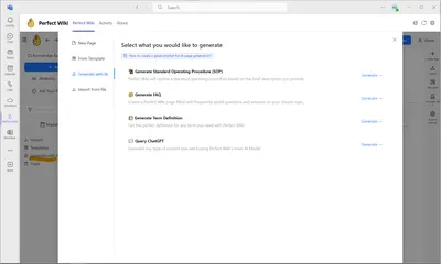 What AI features are offered at Perfect Wiki?