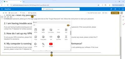 How to Create an FAQ in SharePoint with a Page Option