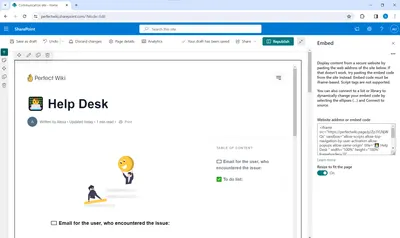 How to create a SharePoint FAQ page with Perfect Wiki
