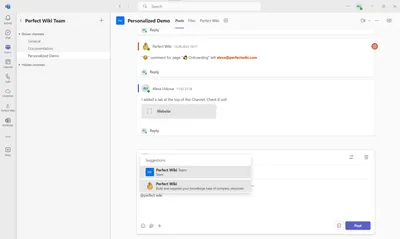 🤖 How to Use Perfect Wiki Knowledge Bot inside Teams Channel?